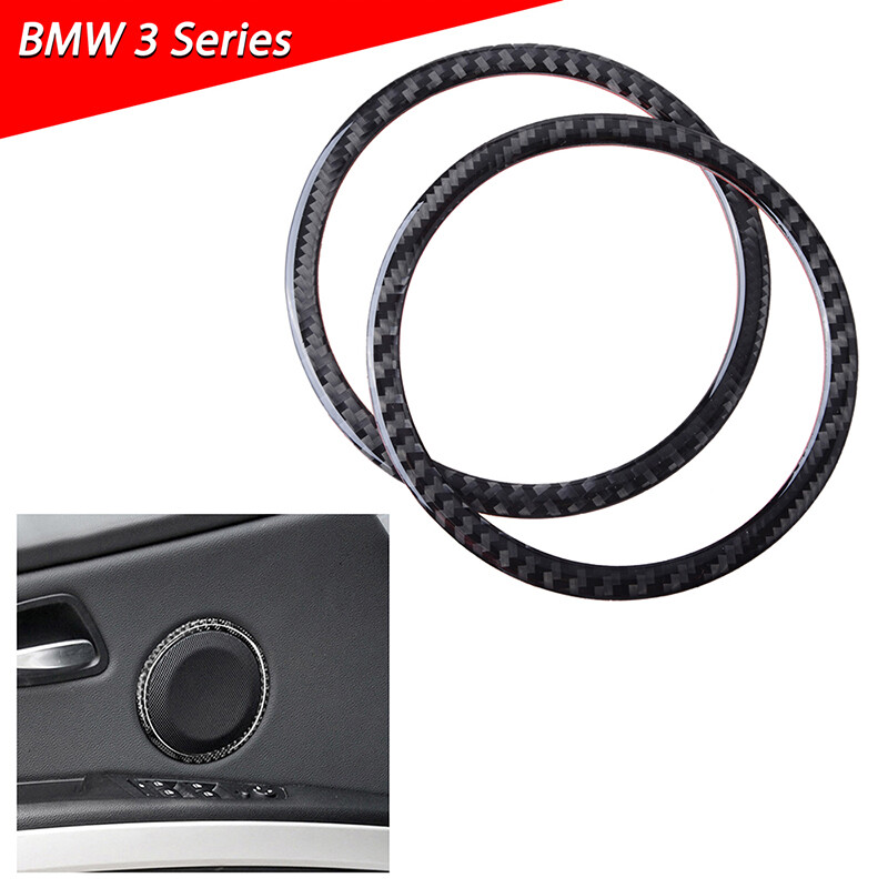 2x Car Door Audio Speaker Cover Sticker Trim Accessories For BMW 3Series E90 E92
