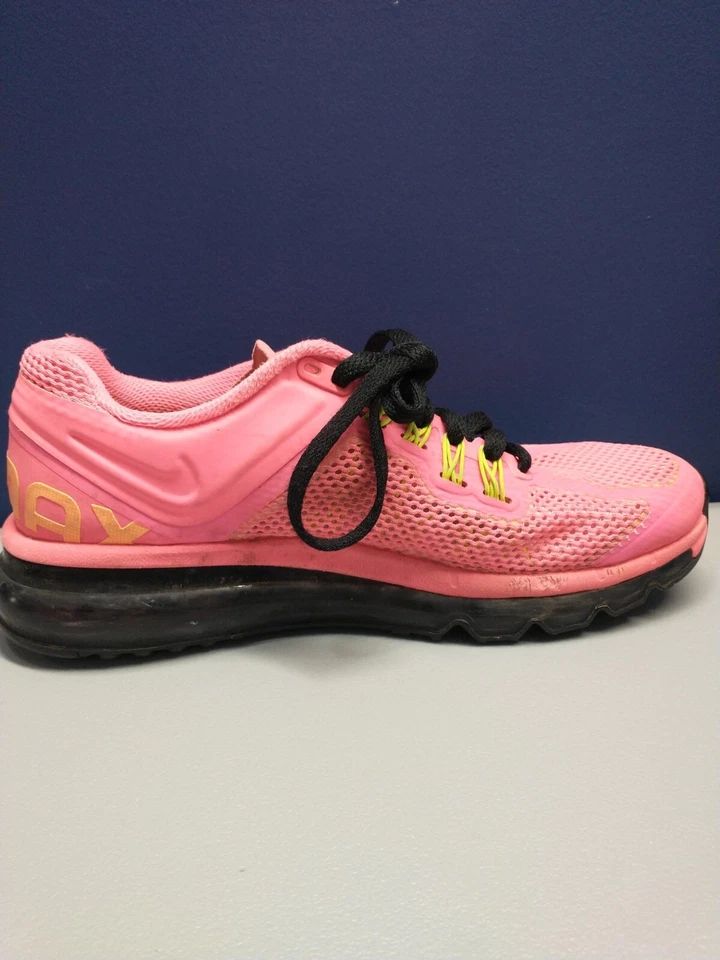 Кроссовки Nike Air Max молодежный размер 6,5 розовая сетка низкий верх на шнуровке 555753-600 - Изображение 3 из 4