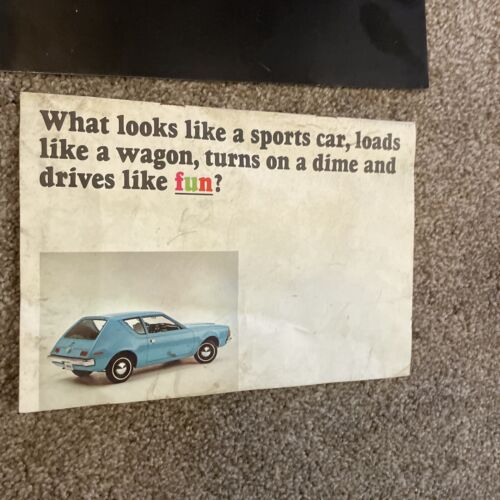 1972 1973 AMC Sales Brochure American Motors Post Cards Lot Amx Cardin Javelin - Picture 7 of 24