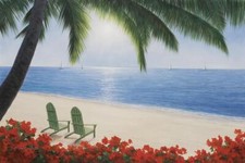 Ceramic Backsplash Tile Mural Beach Scene Kitchen/Bathroom/Shower - By The Sea 2