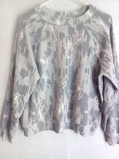 Wild Fox Sweatshirt Size M Gray Camo Pullover Crew neck long sleeve women's