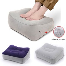 Inflatable Foot Rest Travel Home Office Air Pillow Relax Footrest Leg Cushion