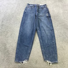 New American Eagle Jeans Womens 2 Medium Wash Relaxed Mom Jeans Denim a3