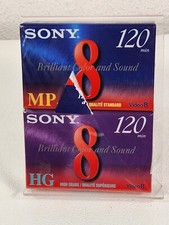 Sony Video 8 SEALED TWO Pack 120 Min - 1 HG P6-120HG  1 MP P6-120MP 