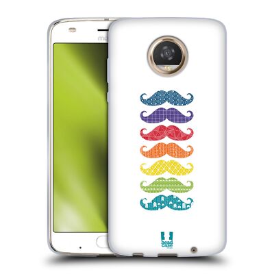 HEAD CASE DESIGNS RAINBOW MOUSTACHE SOFT GEL CASE FOR MOTOROLA PHONES 2