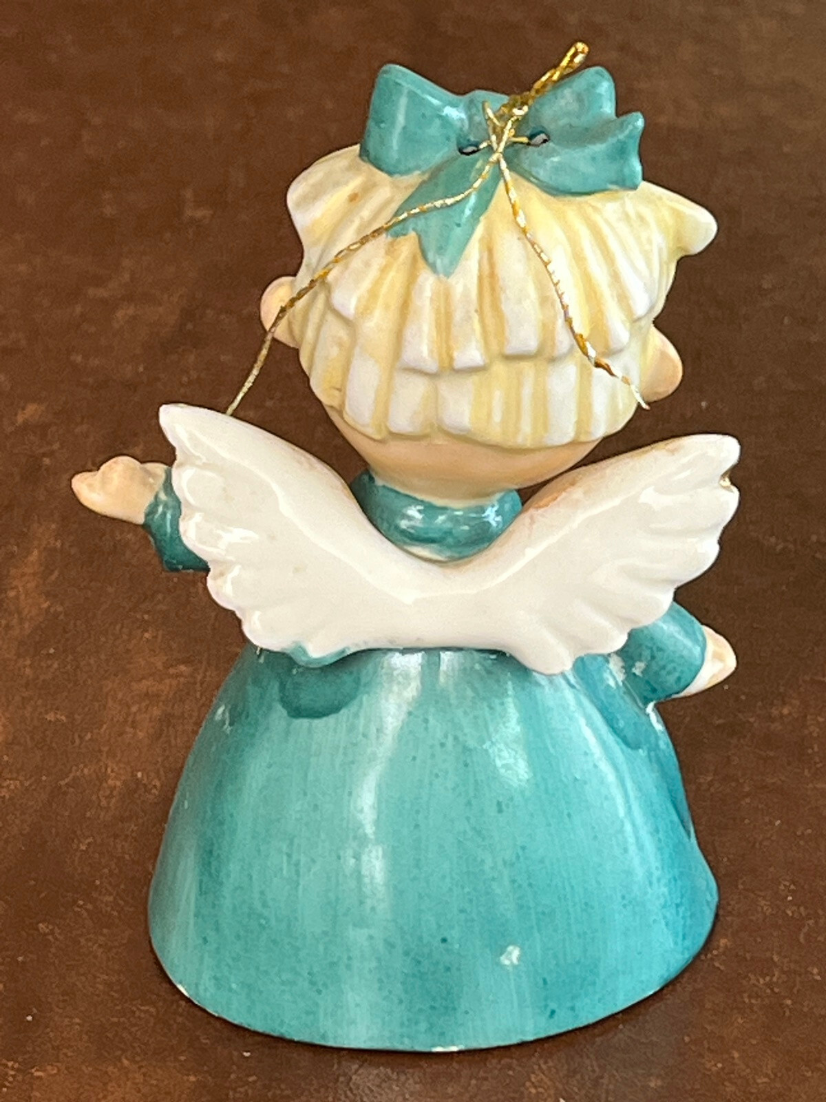 FUN! Vintage Kreiss Psycho Ceramics Daffy Bell Green Angel Freckles Christmas