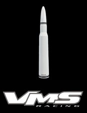 Vms Gmc Sierra 50 Cal Caliber Bullet Style Aluminum Short Antenna White Kit Vms Gmc Sierra 50 Cal Caliber Bullet Style Aluminum Short Antenna White Kit