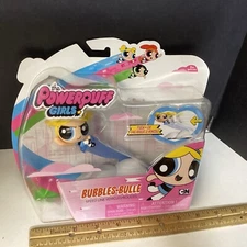 1 POWERPUFF GIRLS BUBBLES Cartoon Network SPEED LINE TOY FIGURE Spin Master NEW