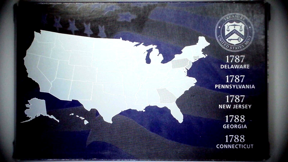 1999-S US Proof State Quarter Mint Set 5 Coins CN CLAD 24ctt0403-1 - Image 2 of 4