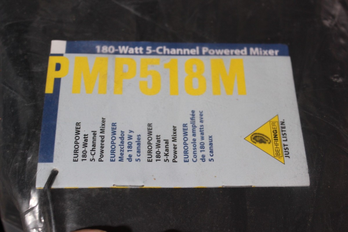 New Behringer EUROPOWER PMP518M Mixer Compact 180 Watt 5 Channel