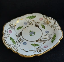 Royal Chelsea England Serving Cake Platte 228A Cornflower Gold