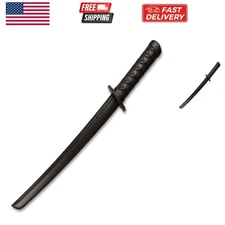 Training Sword, Black Polypropylene Samurai Style Handle-Sparring Practice Eq...