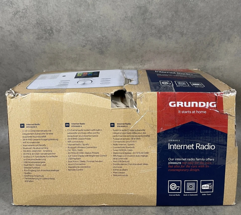 Grundig DTR 6000 X - Weiß - Internetradio - FM / RDS DAB+ FM - OVP - Bild 2 von 4