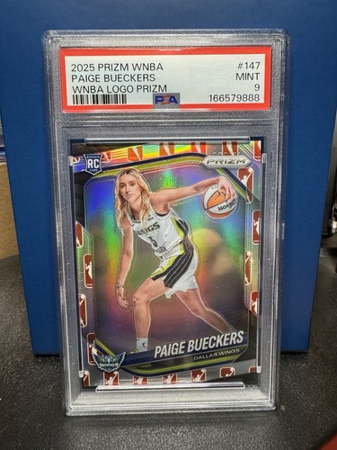 2025 Panini Prizm WNBA Paige Bueckers RC WNBA Logo Variation PSA 9