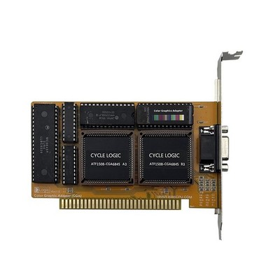 ISA CGA 16Kb 6845 Farbgrafik-Adapter Vintage-Karte für IBM PC Computer B