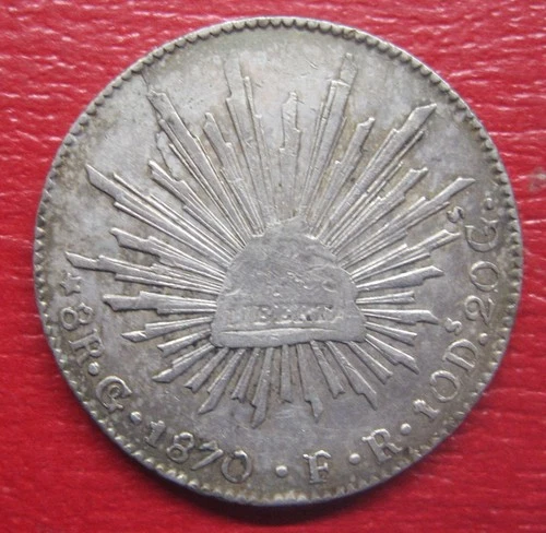 1870 Mexico 8 Reales — photo from the most recent tracked eBay sale