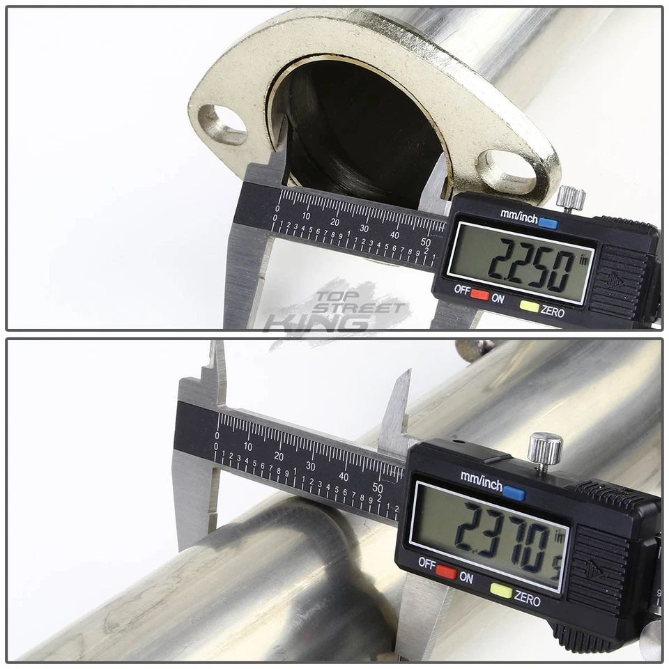 Silenciador de punta enrollada de 4" rendimiento de escape Catback para Honda Civic Del Sol 93-97 Foto 3 de 4