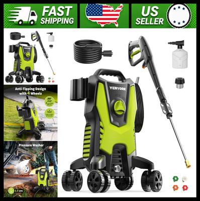 #ad Yeryork 3500 PSI Pressure Washer with Steel Wand and Foam Cannon $209.99