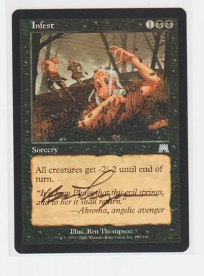 Magic the Gathering ~ Infest ~ M/NM ~ Onslaught ~ Signed by Artist #2