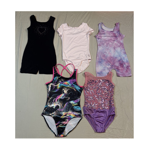  Girls Gym/Dance Leotards & Unitards Lot 