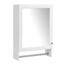 20 In. W X 7.2 In. H X 28.6 In. D White over the Toilet Storage with Adjustable