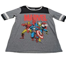 Marvel T Shirt Vintage Style Boys Youth Size M 7-9 Hero Tee