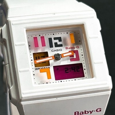 Fast neuwertige Casio BABY-G BGA-200PD-7B QUARTZ POPPING DIAL Uhr aus Japan