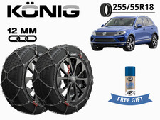 CATENE NEVE KONIG 12MM XG12PRO GR 255 255/55 R18 PER VW TOUAREG (7P) CON OMAGGIO