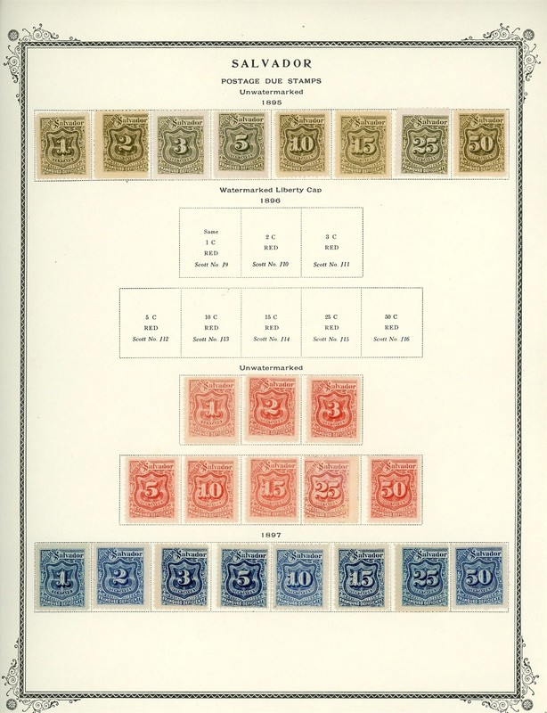 EL SALVADOR Selections on Scott Specialty Album Page Lot #74 - SEE SCAN - $$$