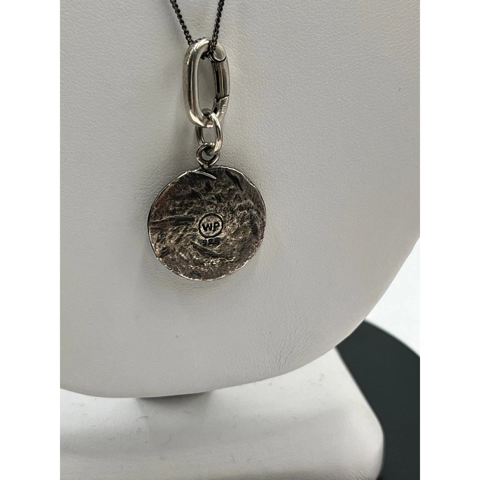 Colar pingente lacrado cera Fleur De Lis prata esterlina 16 pol. WAXING POETIC WP - Imagem 4 de 4