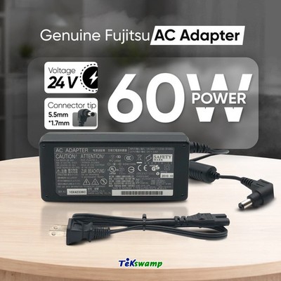 Genuine Fujitsu 24V AC Adapter for Scanner fi-7160 fi-7180 fi-7260 fi-7280