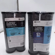 (4) NEW AO Smith 2.5" Univ Carbon Wrap Sediment Filter AO-WH-PRE-RCP2 #1074318