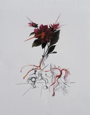Salvador DALI: The Dahlia, LITHOGRAPH, 800ex, 1979
