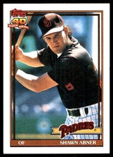 Shawn Abner 1991 Topps #697 San Diego Padres MLB READ FREE SHIPPING AutographDen