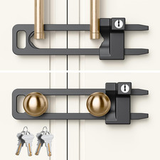 Keyed Cabinet Lock, 2 Locks 4 Keys Keyed Alike, Effective Childproof Cabinet Lat