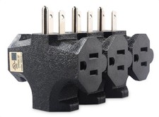 3-Pack 3 Way Plug Adapter 15A 1875W, 3 Prong 3 Outlet Adapter, Power