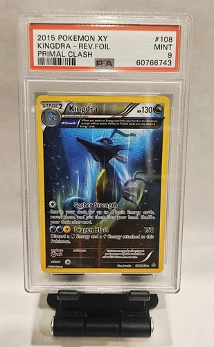 2015 POKEMON XY KINGDRA Reverse Foil Holo Rare Primal Clash #108 PSA 9 MINT