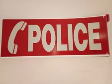 HIGHWAY HELP. CALL POLICE Street Sign cop street police| Indoor/Outdoor