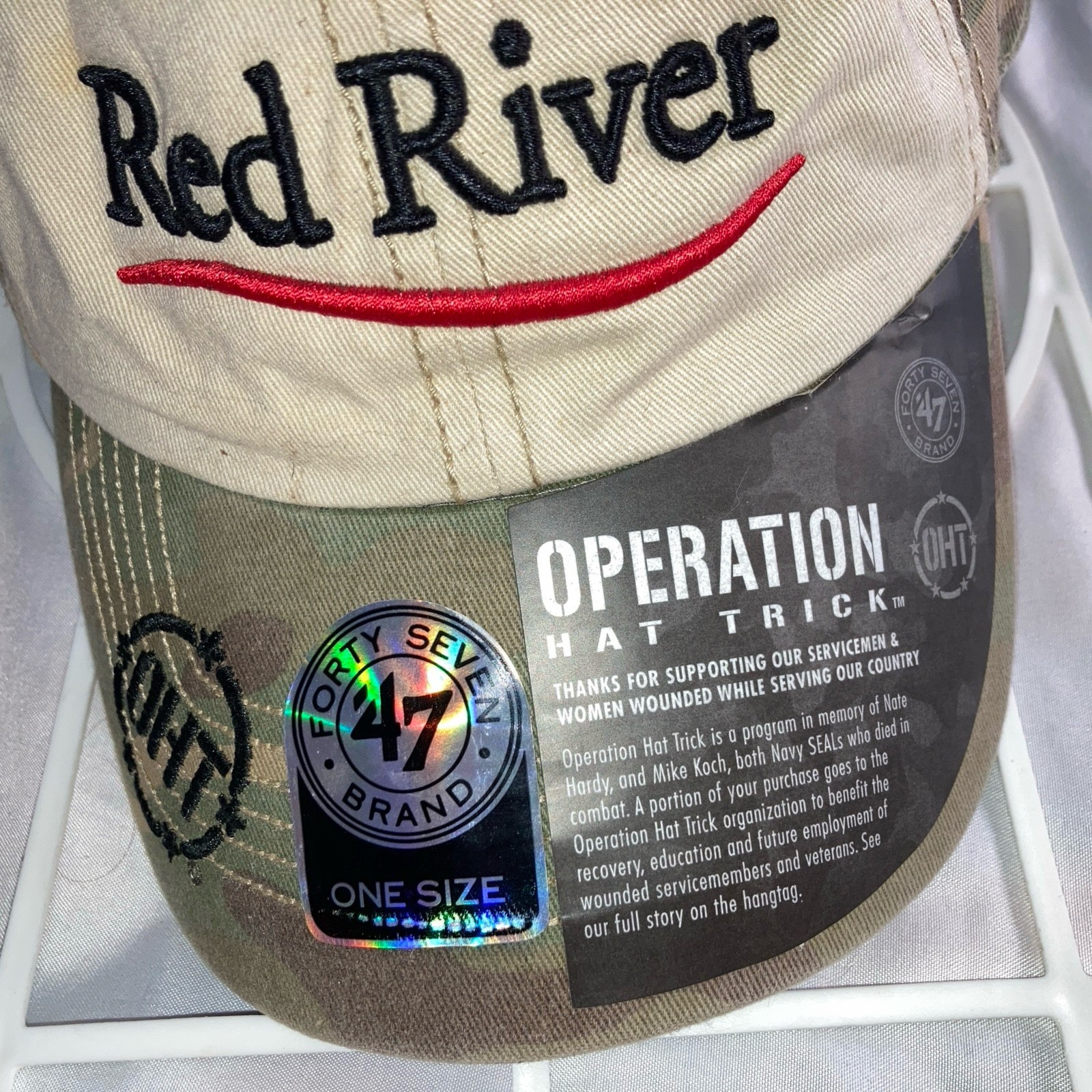RED RIVER OPERATION HAT TRICK  StrapBack Cotton C… - image 2