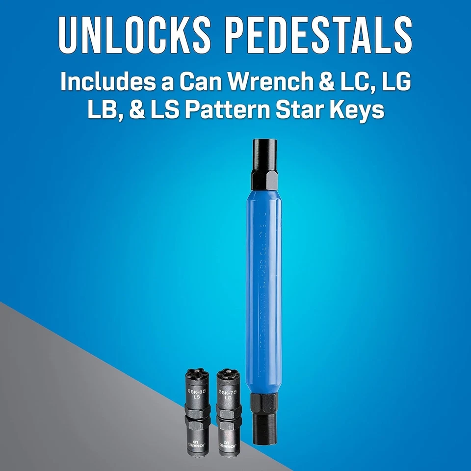 Compact Star Key Wrench Kit with Deep Hex Sockets - Ideal for Pedestal Unlocking - Image 4 of 4