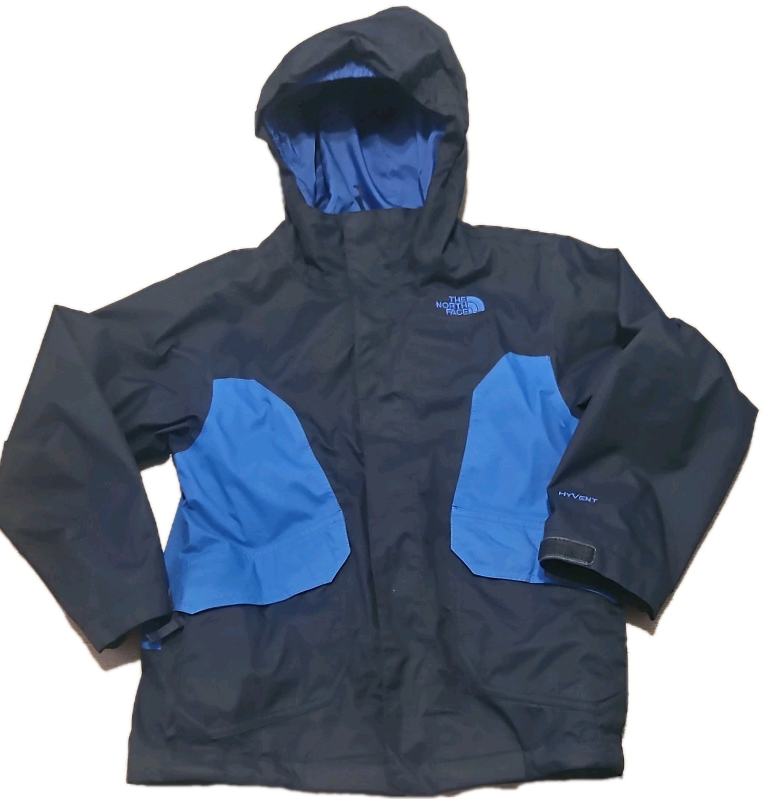 The North Face Hy Vent Boys Rain Jacket Blue/Black  Size S (