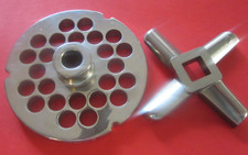 ITALY  32 x 1/2" 12 mm Large Chili holes Meat Grinder Plate  Matching Knife