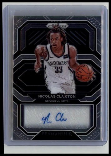2020-21 Panini Prizm #PE-NCL Nicolas Claxton Penmanship (AU)