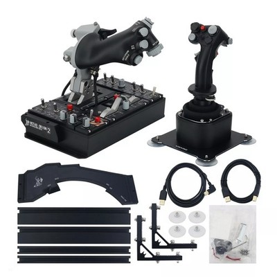 Orion 2 HOTAS F16EX Desktop Flight Simulator Joystick w/ Spring Vibration Modu8V