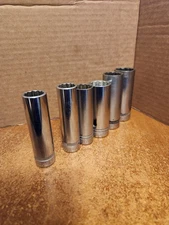 Indestro Super Brand - 1/2" Drive Sockets - Deep - USA Made - Lot 3320