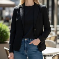 THE LIMITED Women's Sz 6 Black Three-Button BLAZER