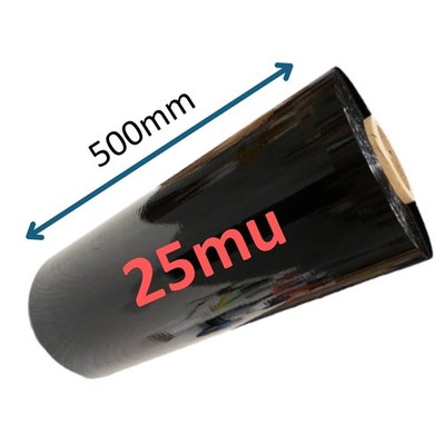 Schwarze Schrumpffolienmaschine 500mmx25mux1500m Haftung 350% Super Stretch Industrie 