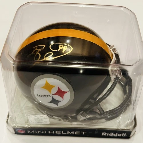 PITTSBURGH STEELERS BRETT KEISEL  #99 AUTOGRAPHED SIGNED MINI HELMET JSA COA