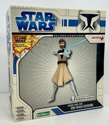 Star Wars Clone Wars Series One Jedi Obi-Wan Kenobi Kotobukiya Artfx - NEW
