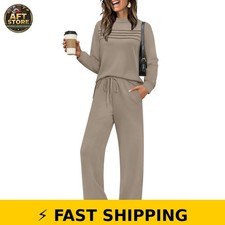 WIHOLL Women's 2 Piece Lounge Set - Trendy Fall Outfit M